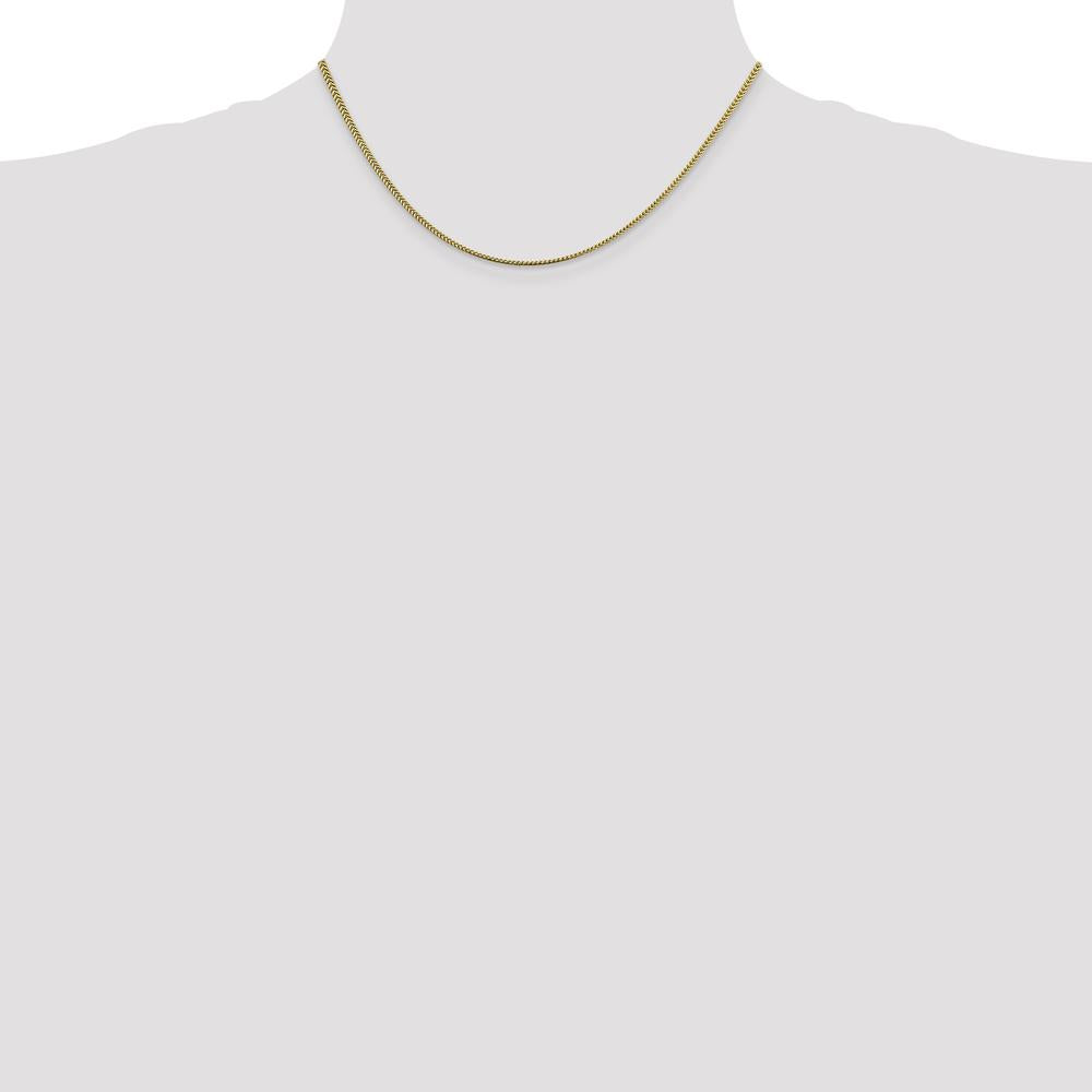 14K Yellow Gold 16" 1.4mm Franco Chain with Lobster Clasp - Polished Finish by Oro Pregiato