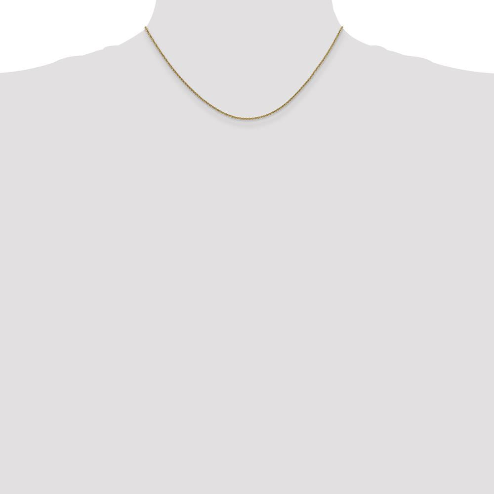 14K Yellow Gold 16" 1.4mm Round Open Link Cable Chain with Lobster Clasp by Oro Pregiato