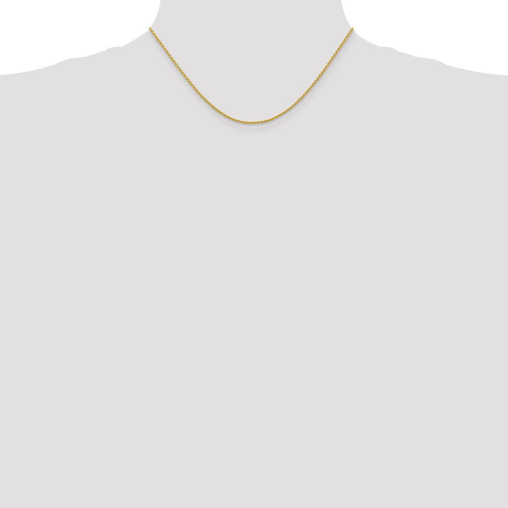 14K Yellow Gold 16" 1.5mm Parisian Wheat Chain with Lobster Clasp by Oro Pregiato