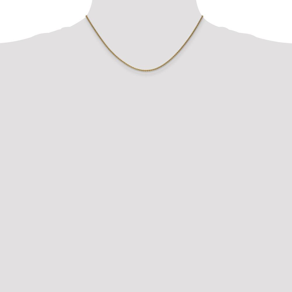 14K Yellow Gold 16" 1.7mm Spiga Chain Necklace with Lobster Clasp by Oro Pregiato