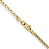 14K Yellow Gold 16" 1.85mm Round Snake Chain with Lobster Clasp by 0
