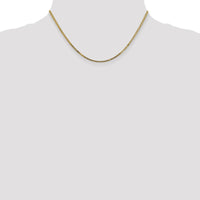 14K Yellow Gold 16" 1.8mm Flat Bismark Lightweight Chain with Lobster Clasp by Oro Pregiato