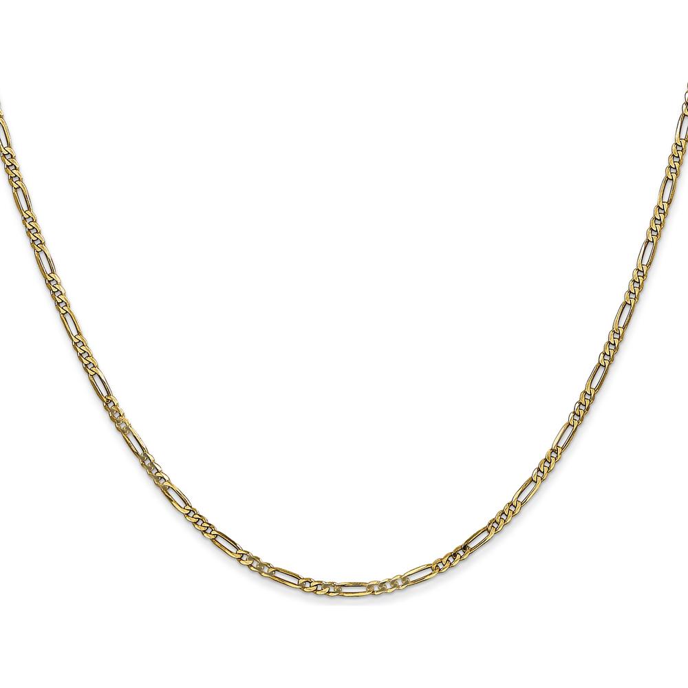 14K Yellow Gold 16" 1.8mm Flat Figaro Chain Necklace with Lobster Clasp by Oro Pregiato