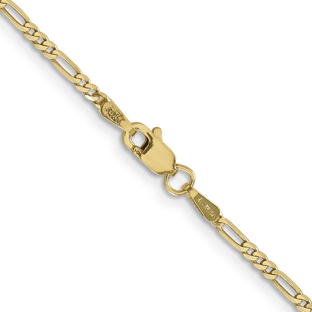 14K Yellow Gold 16" 1.8mm Flat Figaro Chain Necklace with Lobster Clasp by Oro Pregiato