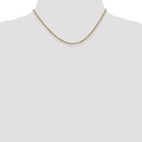 14K Yellow Gold 16" 1.8mm Flat Figaro Chain Necklace with Lobster Clasp by Oro Pregiato