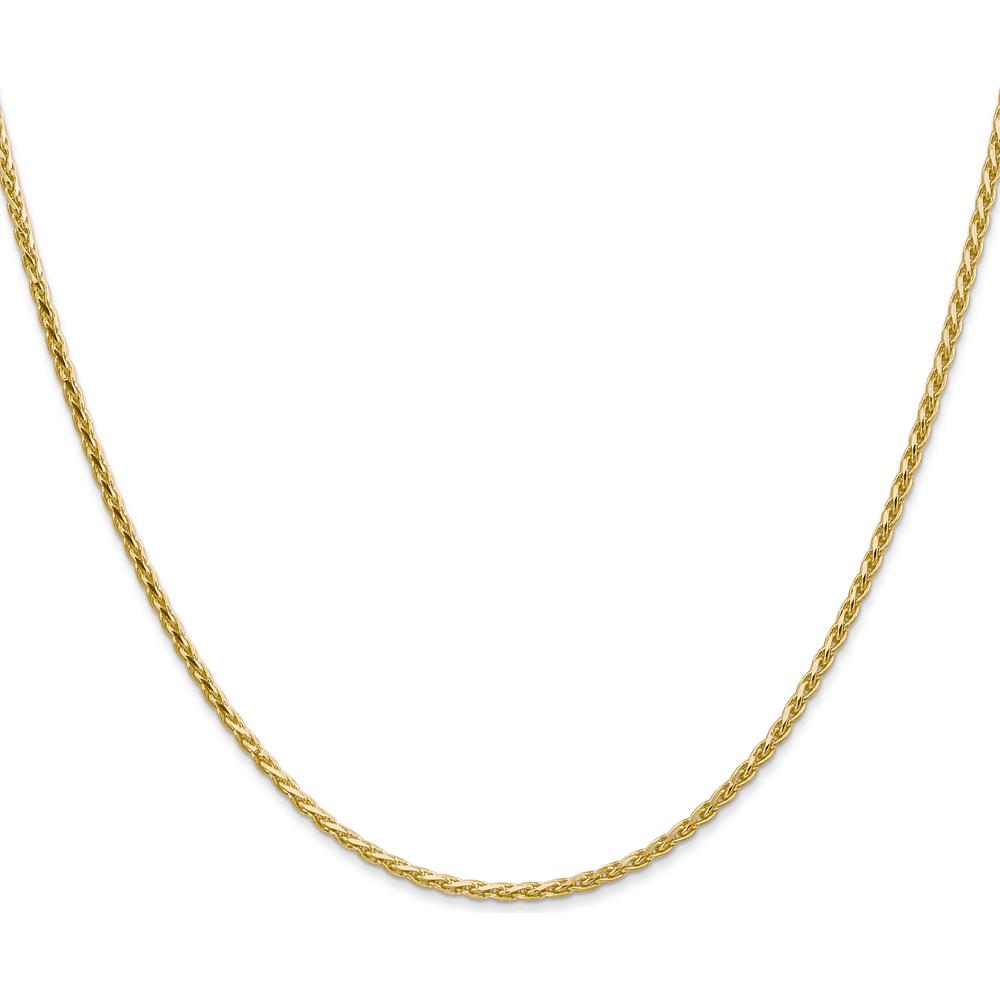 14K Yellow Gold 16" 1.9mm Diamond-Cut Parisian Wheat Chain with Lobster Clasp by Oro Pregiato