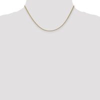 14K Yellow Gold 16" 1.9mm Flat Wheat Chain Necklace with Lobster Clasp by Oro Pregiato
