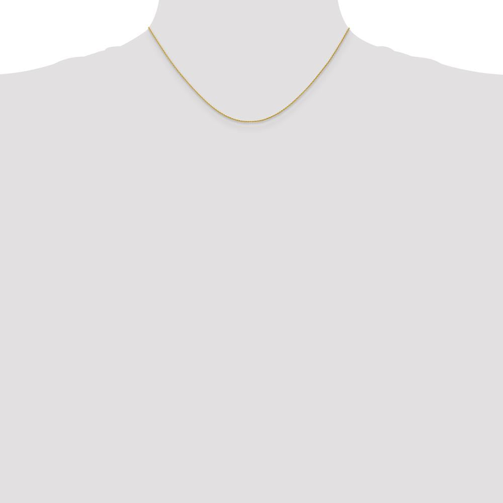 14K Yellow Gold 16" 1mm Parisian Wheat Chain with Lobster Clasp by Oro Pregiato