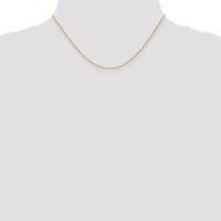 14K Yellow Gold 16" 1mm Round Parisian Wheat Chain Necklace with Lobster Clasp by Oro Pregiato
