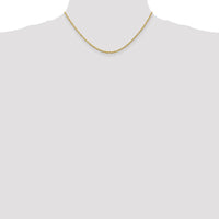 14K Yellow Gold 16" 2.25mm Diamond-Cut Quadruple Rope Chain with Lobster Clasp by Oro Pregiato