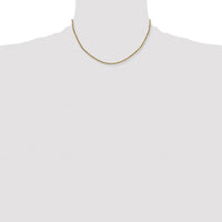 14K Yellow Gold 16" 2.25mm Semi-Solid Diamond-Cut Rope Chain with Lobster Clasp by Oro Pregiato