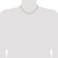 14K Yellow Gold 16" 2.2mm Beveled Paperclip Chain with Lobster Clasp by Oro Pregiato