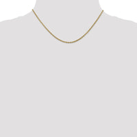14K Yellow Gold 16" 2.2mm Forzantine Cable Chain with Lobster Clasp by Oro Pregiato