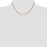 14K Yellow Gold 16" 2.5mm Polished Figaro Chain Necklace with Lobster Clasp by Oro Pregiato
