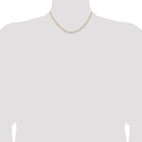 14K Yellow Gold 16" 2.85mm Semi-Solid Curb Chain with Lobster Clasp by Oro Pregiato