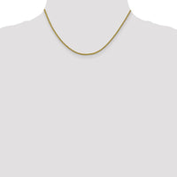 14K Yellow Gold 16" 2mm Semi-Solid Wheat Chain with Lobster Clasp by Oro Pregiato