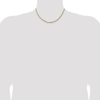 14K Yellow Gold 16" 3mm Flat Figaro Chain with Lobster Clasp by Oro Pregiato