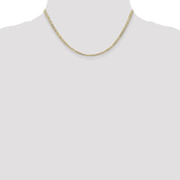 14K Yellow Gold 16" 3mm Open Concave Curb Chain Necklace with Lobster Clasp by IBGoodman