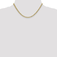14K Yellow Gold 16" 4.3mm Semi-Solid Curb Chain with Lobster Clasp by Oro Pregiato