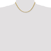14K Yellow Gold 16" 4.5mm Diamond-Cut Rope Chain with Lobster Clasp