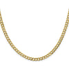 14K Yellow Gold 16" 4.7mm Lightweight Flat Cuban Link Chain by Oro Pregiato
