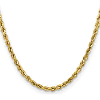 14K Yellow Gold 16" 4mm Diamond-Cut Rope Chain Necklace - Polished Finish with Lobster Clasp by Oro Pregiato
