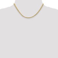 14K Yellow Gold 16" 4mm Semi-Solid Anchor Chain Necklace with Lobster Clasp by IBGoodman