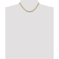 14K Yellow Gold 16" 5.5mm Herringbone Chain with Lobster Clasp by 0