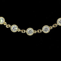 14K Yellow Gold 16.5-Inch Station Necklace with 48 Bezel-Set Round Lab Diamonds - 6.40 Carat Total Diamond Weight - Covaloro Fine Jewelry