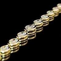 14K Yellow Gold 16.5" Riviera Necklace with Bezel Set Marquise Cut Lab Diamonds, East-West Orientation - 10.08 Carat Total Diamond Weight - Covaloro Fine Jewelry