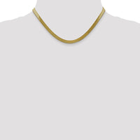 14K Yellow Gold 16" 5mm Herringbone Chain with Lobster Clasp by 0