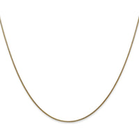 14K Yellow Gold 16" .8mm Round Snake Chain Necklace with Lobster Clasp by 0
