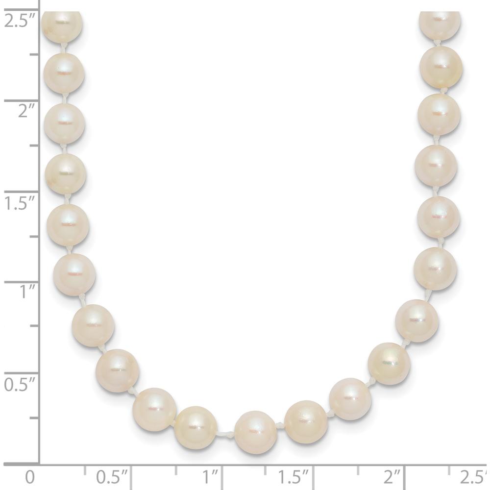 14K Yellow Gold 16" Akoya Saltwater Cultured Pearl Necklace with Pearl Clasp - 5-6mm Pearls by Monteluci Fine Jewelry