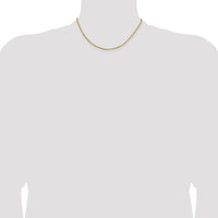 14K Yellow Gold 16" Box Chain Necklace - 1.9mm Width with Lobster Clasp by Oro Pregiato