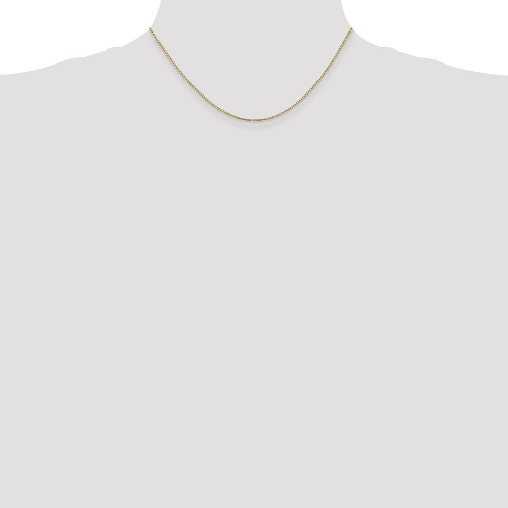 14K Yellow Gold 16" Box Chain Necklace with Lobster Clasp - 1.1mm Width by Oro Pregiato