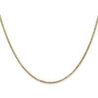 14K Yellow Gold 16" Box Chain Necklace with Lobster Clasp by Oro Pregiato