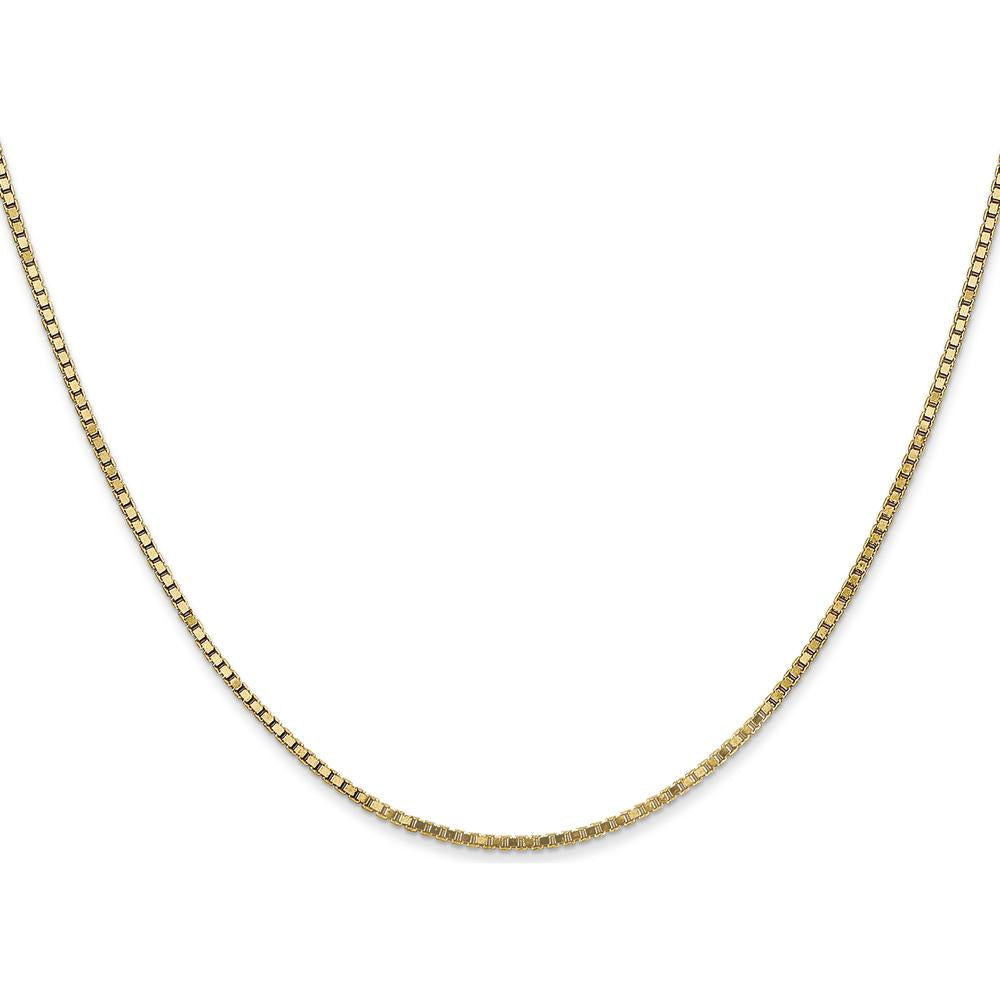 14K Yellow Gold 16" Box Chain Necklace with Lobster Clasp by Oro Pregiato