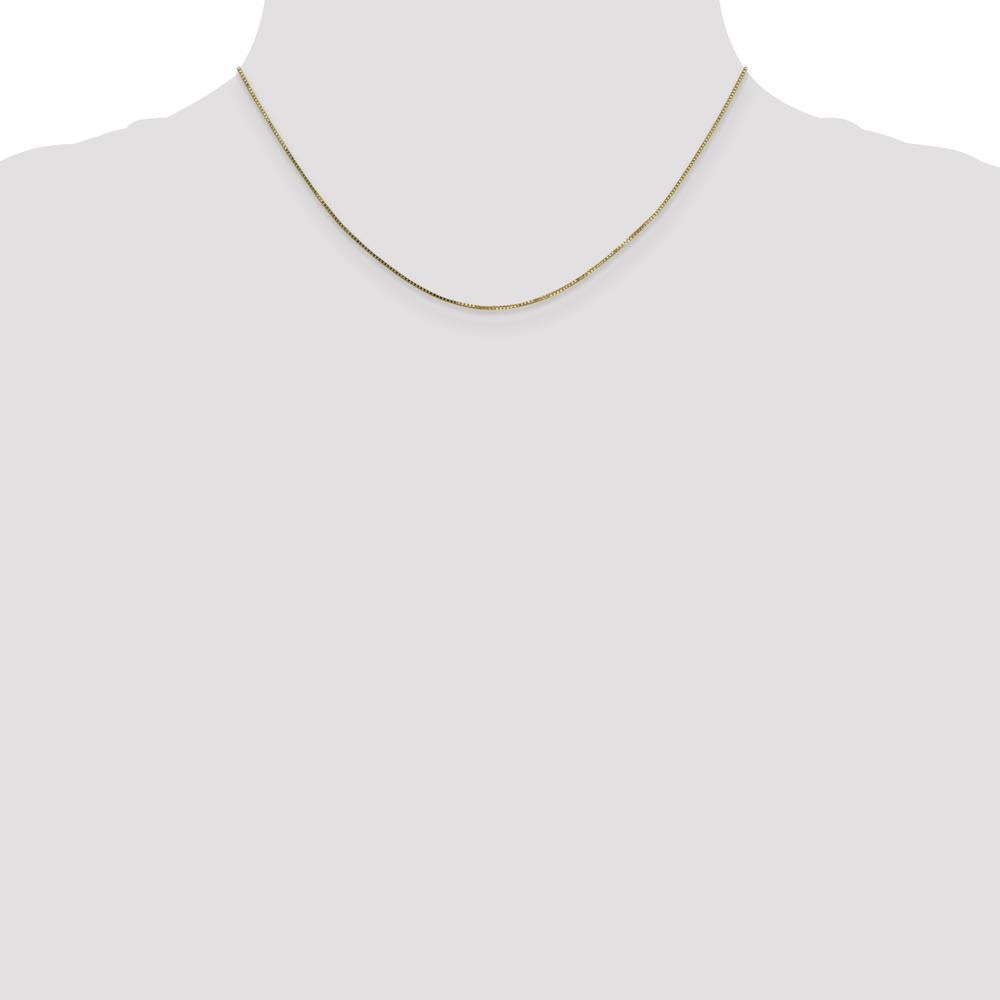 14K Yellow Gold 16" Box Chain Necklace with Spring Ring Clasp - 0.7mm Width by Oro Pregiato
