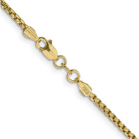 14K Yellow Gold 16" Box Chain with Lobster Clasp - 1.75mm Width by Oro Pregiato