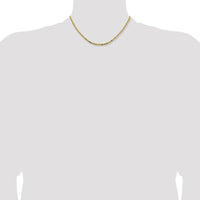 14K Yellow Gold 16" Byzantine Chain Necklace - 2.5mm Width by Oro Pregiato