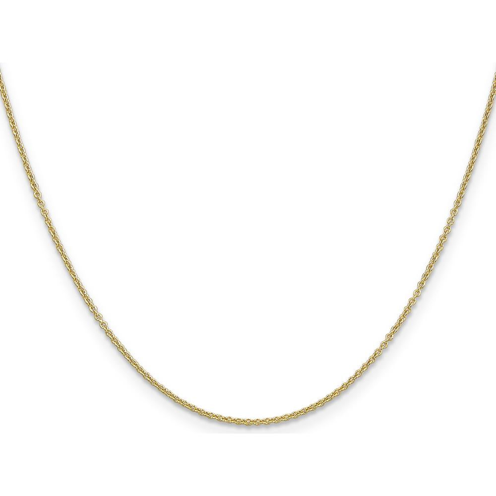 14K Yellow Gold 16" Cable Chain Necklace with Lobster Clasp - 1.2mm Width by Oro Pregiato