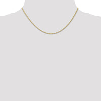 14K Yellow Gold 16" Cable Rope Chain with Spring Ring Clasp