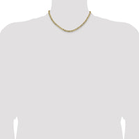 14K Yellow Gold 16" Concave Anchor Chain - 4.5mm Width by Oro Pregiato