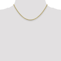 14K Yellow Gold 16" Concave Anchor Chain Necklace - 2.4mm Width, Lobster Clasp by Oro Pregiato