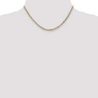 14K Yellow Gold 16" Concave Anchor Chain Necklace - 3mm Width by Oro Pregiato