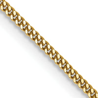 14K Yellow Gold 16" Curb Link Pendant Chain with Spring Ring Clasp by Oro Pregiato