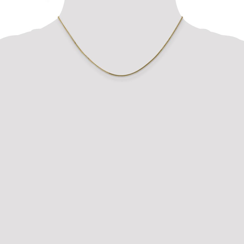 14K Yellow Gold 16" Curb Link Pendant Chain with Spring Ring Clasp by Oro Pregiato