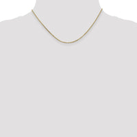 14K Yellow Gold 16” Diamond-Cut Cable Chain with Lobster Clasp - 1.65mm Width by Oro Pregiato