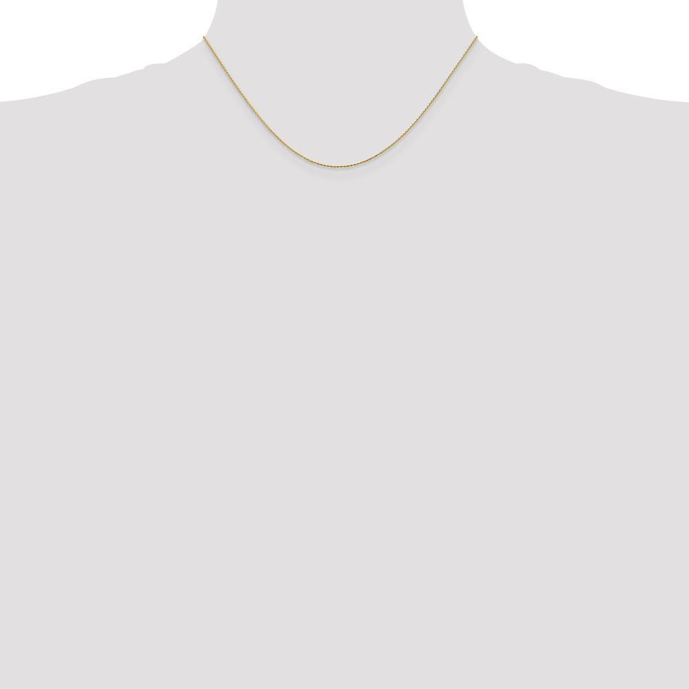 14K Yellow Gold 16" Diamond-Cut Parisian Wheat Chain - 0.8mm Width by Oro Pregiato