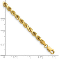 14K Yellow Gold 16" Diamond-Cut Rope Chain - 4.25mm Width